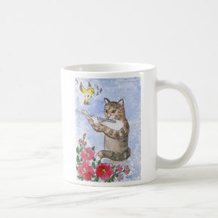 Mug Chat jouant une cannelure