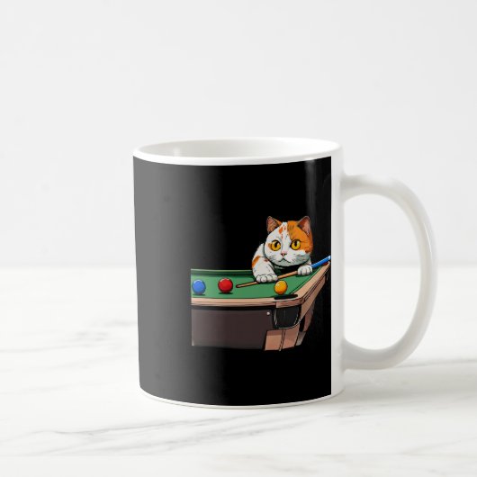 Mug Chat Jouer Billard De Piscine Dans Le Salon Cool F (Droite)