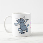 Mug Chat joyeux drôle de danse de danse heureuse (Gauche)