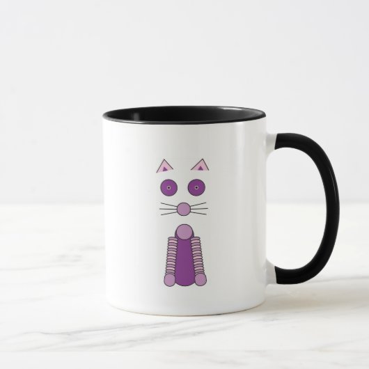 Mug Chat/Kaleidoflower pourpre et rose (Droite)