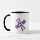 Mug Chat/Kaleidoflower pourpre et rose (Gauche)