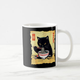 Mug Chat Kawaii Mangeant Des Nouilles Ramen Cadeau Drô
