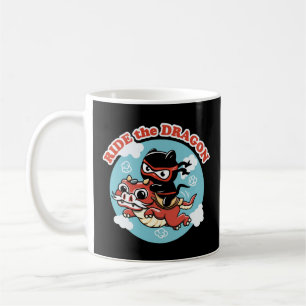 Mug Chat Kawaii Ninja   Ride Le Dragon