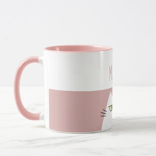 Mug Chat Kawaii rose (Gauche)