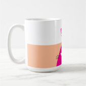 Mug Chat Kawaii Rose Fuzz pêche (Gauche)