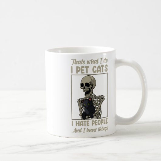 Mug Chat Kitten Lover Grumpy Crâne Kitty Propriétaire (Droite)
