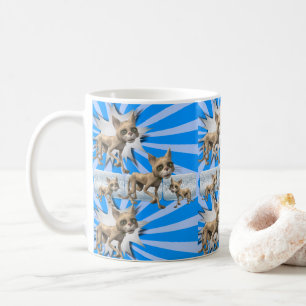 Mug Chat Kitten Musique bleue