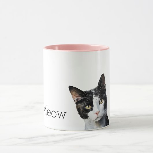 Mug Chat Kitty Blanc Noir (Centre)