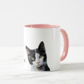 Mug Chat Kitty Blanc Noir (Devant droit)