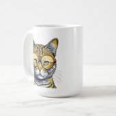 Mug Chat Kitty cool avec lunettes Personnalisé (Devant gauche)