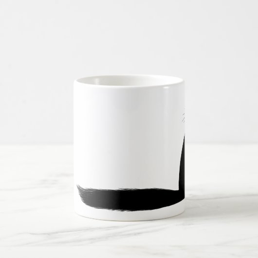 Mug Chat Kitty Noir avec l'oeil latéral long de la que (Centre)