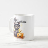 Mug Chat Kitty noir | Bonne Halloween (Devant gauche)
