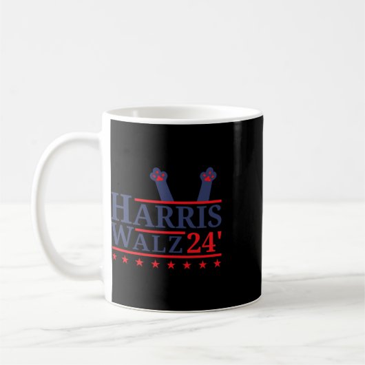 Mug Chat Lady For Kamala Harris Tim Walz Élection 2024 (Gauche)