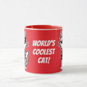 Mug Chat le plus frais du monde avec lunettes de solei (Centre)