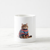 Mug Chat Leaf Automne Bonjour Automne Funny Chat Kitte (Centre)