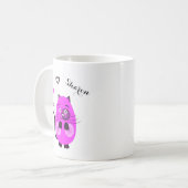 Mug Chat lilas mou (Devant gauche)