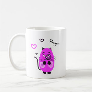 Mug Chat lilas mou
