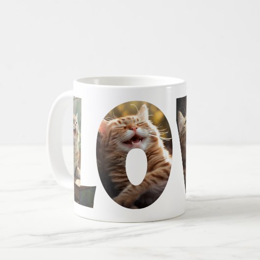 Mug Chat Love I Cut Out Photos 1 (Devant gauche)
