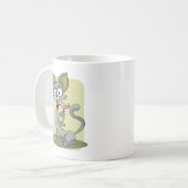 Mug Chat maigre et oiseau rose (Devant gauche)