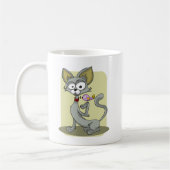 Mug Chat maigre et oiseau rose (Gauche)