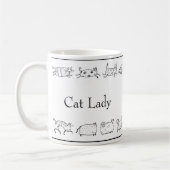 Mug Chat Main Sketchat Lady Moderne Simple (Gauche)