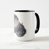 Mug Chat Maine Coon avec décorations de Noël (Devant droit)