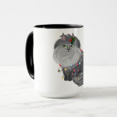 Mug Chat Maine Coon avec décorations de Noël (Devant gauche)