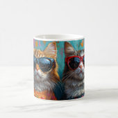 Mug Chat Maine Coon avec Roses de Saint-Valentin Cœurs (Centre)