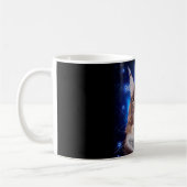 Mug Chat Maine Coon Fond Bleu Étoiles (Gauche)