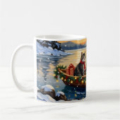Mug Chat Maine Coon Noël Bateau Fêtes (Gauche)