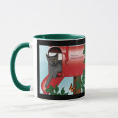 Mug Chat malicieux dans une boîte aux lettres rouge hu (Gauche)