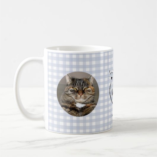 Mug Chat Maman aime la forme et le script simple (Gauche)