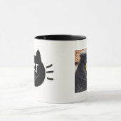 Mug Chat Maman Black Chat Face Photo (Centre)