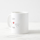 Mug Chat Maman Coeur et Whiskers (Devant gauche)