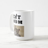 Mug Chat Maman Cute Silhouette Photo (Devant gauche)