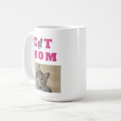 Mug Chat Maman Cute Silhouette Photo (Devant gauche)