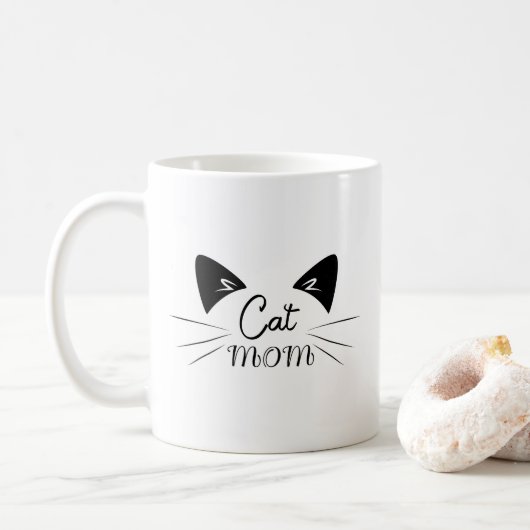Mug Chat Maman Mère Amour Maman Kitty Mignonne Mignonn (Avec donut)