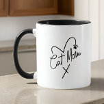 Mug Chat Maman Moderne Jouer Coeur et Typographie amus<br><div class="desc">Ce design simple et classique est composé de typographie script ludique et amusante</div>