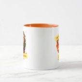 Mug Chat mangeant des boulettes de fromage (Centre)