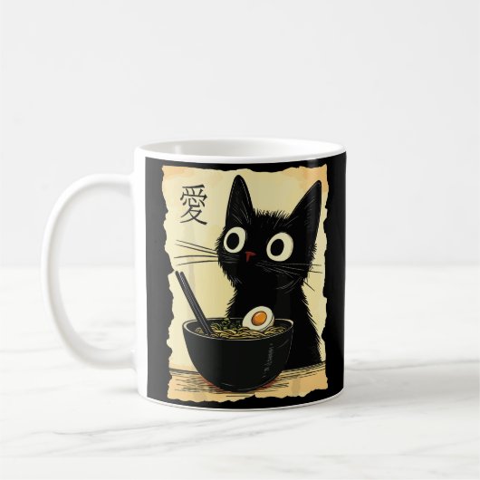 Mug Chat mangeant des ramen  (Gauche)