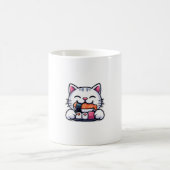 Mug Chat mangeant des sushis (Centre)