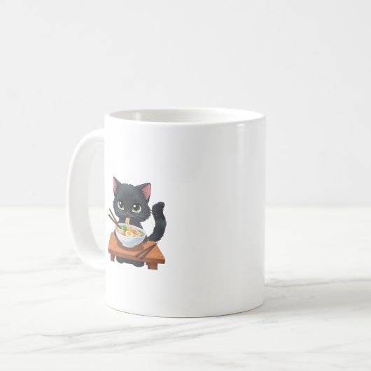 MUG - CHAT MANGER DES NOODLES (Devant gauche)