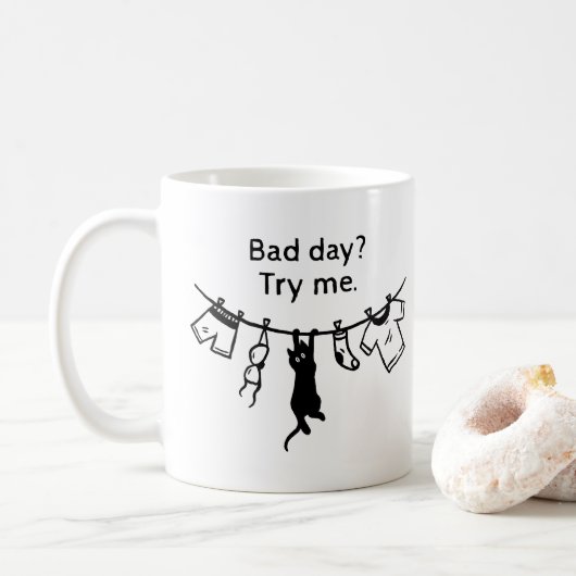 Mug Chat Mauvaise Journée (Avec donut)