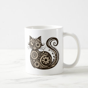Mug Chat mécanique Steampunk
