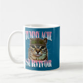 Mug Chat Mème Survivant Mal De Ventre Drôle De Dicton  (Gauche)