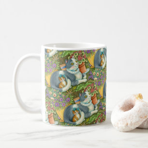 MUG CHAT MÈRE ET CUISINE, FLEURS POTÉES, BOWS & LACE