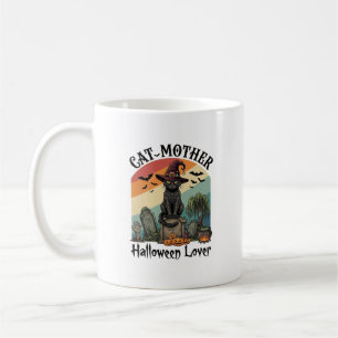 Mug Chat Mère Halloween Amant Chapeau de Sorcière Noir
