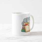 Mug Chat mignon au-dessus d'une citation de lecture de (Devant droit)