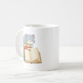 Mug Chat mignon au-dessus d'une citation de lecture de (Devant gauche)