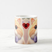 Mug Chat Mignon avec Ruban Violet (Centre)